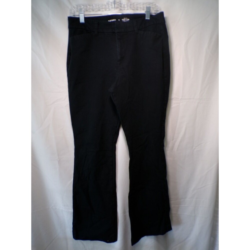 Old Navy Pixie Flare Pants Women's Black High Rise Size 10 Stretch